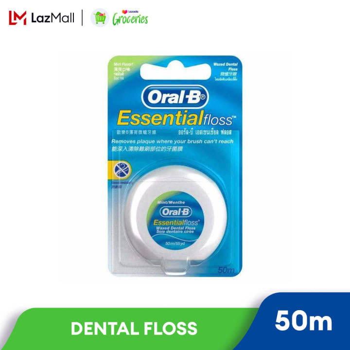 OralB Essential Floss Mint Dental Floss 50m Lazada