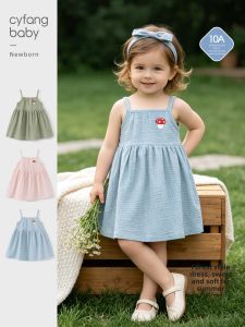 CAIYINGFANG | Cotton Summer Dress Princess Style Sleeveless