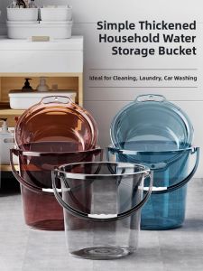 xianshijie | Thickened Transparent Plastic Storage Bucket with Lid