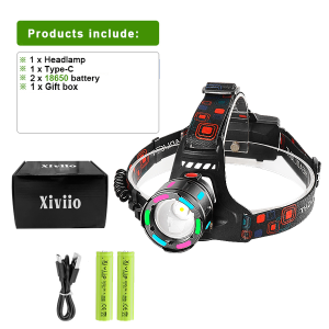 990000000LM Strong Light LED Headlight USB Rechargeable Headlamp Long Shot 6000M Powerful Lamp Fluorescent Light Outdoor Fishing