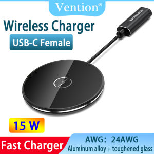 Vention 15W Wireless Charger For iPhone 13 12 Max Wireless Charging Pad For Xiaomi Samsung Huawei Fast Wireless 24AWG ultra-thin Mirror Wireless Charging