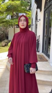 AZUMI SET DRESS-GAMIS SET KERUDUNG TERBARU CERUTY BABYDOOL FULL FURING MEWAH MURAH MODEL TERBARU KEKINIAN LEBARAN 2026