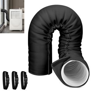 Ống Cách Nhiệt Cho Ống Dẫn Điều Hòa Di Động Bao Phủ Ống Xả Điều Hòa Với 3 Dây Đai Điều Chỉnh Nắp Che Ống Thông Gió Cho Hệ Thống Làm Mát Gia Đình