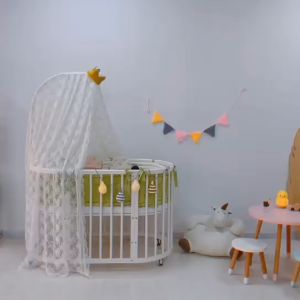 Multi Function Baby Cot Sam Crib Mattress Bedding Set Katil Luxury Good Quality Sleeper Wood Bayi Cradles Beds Mattress