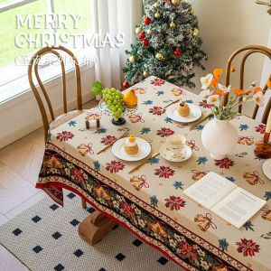 Christmas Tablecloth Table Cover Red Rectangle New Luxury Dining Table Coffee Table Holiday Decor
