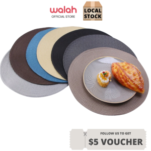 Round Design Dining Placemat Table Placemat Dinning Tablemat Table Mat Heat Resistant Washable PP
