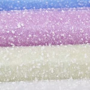 Pzcf1ชิ้นตกแต่งดอกไม้ตาข่ายกระดาษบรรจุภัณฑ์จุดหิมะโปร่งแสงช่อดอกไม้ของขวัญ