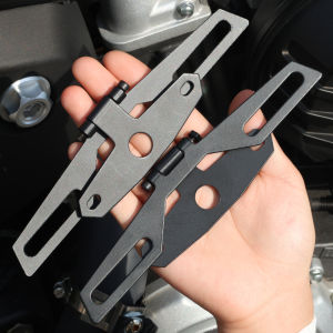 ตัวยึดป้ายทะเบียนรถของรถจักรยานยนต์ตัวยึดแบบพับได้สำหรับยึดกรอบทะเบียนอุปกรณ์เสริมมอเตอร์ไซค์อเนกประสงค์