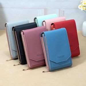 KinGrace-กระเป๋าสะพายข้าง กระเป๋าสะพายผู้หญิง  กระเป๋าใส่มือถือแฟชั่น หนังพียู หลายช่อง JJ-H2007