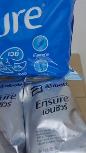 เอนชัวร์ ensure กลิ่นวนิลา ชนิดถุงเติม แบ่งขาย ขนาด400 กรัม x จำนวน3 ถุง