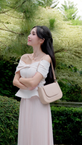 Túi Yuumy (Thời trang nữ nắp gập bo viền tối giản size 22 - Túi đeo vai da Seasand YN342)