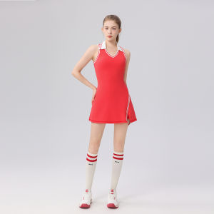 Anti-Flashing Breathable Sports Skirt with Chest Pad Back Open Design