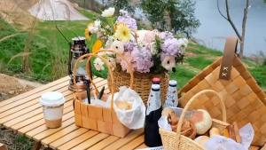 Gift Woven Decor Flower Basket Festival Wedding Birthday Creative Gift Woven Bag Hand Gift Basket Party SuppliesS/L