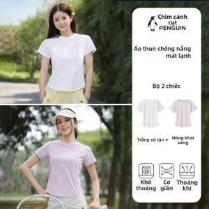 Penguin | Áo Thun Thể Thao Hai Mảnh Drying Nhanh Giảm Eo
