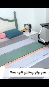 💥Bàn học làm việc gấp gọn đa năng bàn để giường có khe cắm điện thoại khay đựng cốc khe cắm USB thông minh tiện