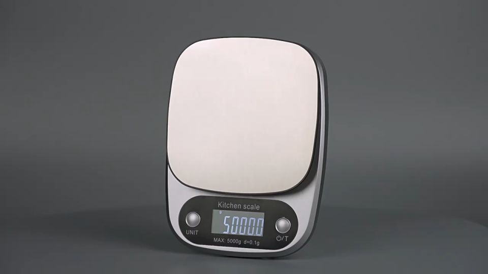 Cân tiểu ly điện tử mini nhà bếp Kitche Scale Cân điện tử mini độ chính xác cao định lượng 0.1Gr đến 5000Gr Tặng kèm 2 pin AAA