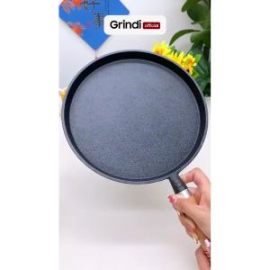 Chảo Gang Đáy Phẳng Siêu Chống Dính Làm Bánh Xèo Chiên Xào Ốp Trứng Đúc Bánh Đa Năng Tiện Lợi