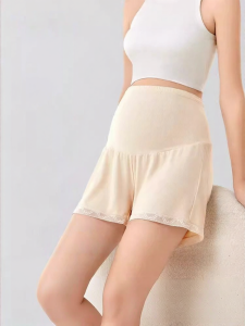 SHI YUE JIE JING | Anti-peep Pregnancy Support Shorts Loose Silky Fabric Suitable for Petite Spring and Summer Wear