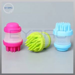 Pet Bath Grooming Brush with Shampoo Container