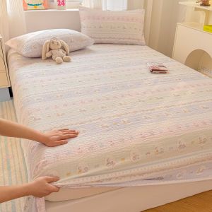 KAMONI | Bộ Đồ Chăn Ga Gối Cotton Voan Đôi Mùa Hè 3 Món