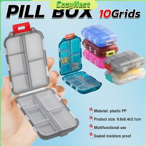 C.N. Portable 10-compartments Medicine Box Travel Box Storage Case