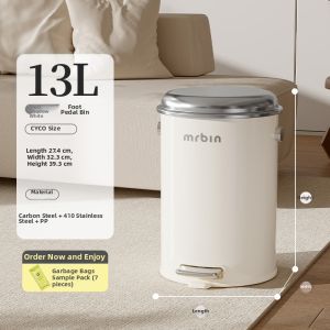 MR.Bin | Aesthetic Circular Retro Pedal Trash Bin