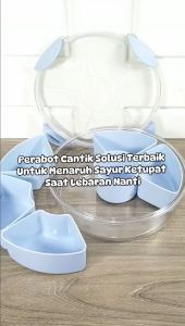Basi Prasmanan Bulat 7 Wadah 7 In 1 Seal Kedap Udara Bisa Dikunci Tempat Penyimpanan Makanan Sayur Cemilan Basi Prasmanan Bulat Rose Genki Market