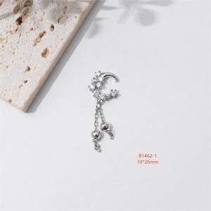 1Pc Long Tassel Nail Art Decor - Sparkling Zircon Copper Metal Charms for Statement Manicures