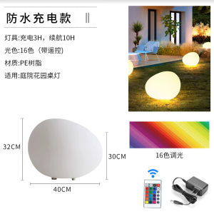 Solar Powered Glowing Simulated Stone Lights Outdoor Waterproof Lawn Garden Landscape Pebble Lights Scenic Area Lighting