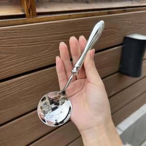 High-End 18/10 Stainless Steel Dinner Spoon Soup Spoon Serving Spoon Luxury Design Home Use Dining Utensils Master Chef