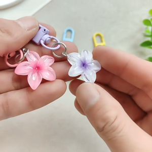 BF-C1401 Gantungan Kunci Bunga Kamboja Bali / Keychain Mini Bagcharm Hiasan Tas HP Flower Cute