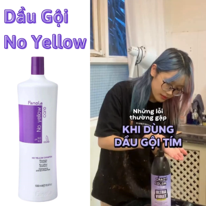 Dầu gội tím NO YELLOW [ Mẫu Mới ] - khử vàng giữ màu cho tóc tẩy tóc nhuộm màu thời trang