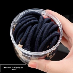 Thickened High Elasticity Hair Ties for Adults And Children Black Seamless Simple Versatile Hair Bands That Dont Damage Hair Accessories