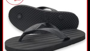 Dragon Titan Men's Original Rubber Slippers (Black & Tan)