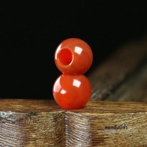 ลูกปัดอาเกตสีแดงธรรมชาติ รูใหญ่ 12 มม ทรงกลม สำหรับทำสร้อยข้อมือ สร้อยคอ จี้ สร้อยข้อมือทำมือ อุปกรณ์เสริม Y77 เครื่องประดับแฟชั่น
