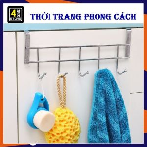 Móc Treo Sau Cửa 5 Chấu Bằng Thép Không Gỉ Gọn Gàng Tiện Dụng / Móc Treo Quần Áo Móc Treo Đồ Sau Cửa Đa Năng - Móc Treo Quần Áo 5 Móc