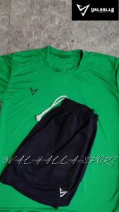Valhalla Kaos Jersey Setelan Olahraga Pria Baju Lengan Pendek dan Celana Olah Raga Set
