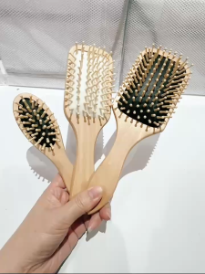 Wooden Hair Comb Air Cushion Hair Brush Comb Bamboo Teeth Head Massage Hair Comb