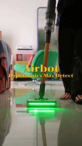 Airbot Hypersonics Max Detect | Laser Detection | Water Tank + Dual Spinning Mop | Smart Cordless Vacuum Cleaner Spinning Dual Mop Portable Handheld Stick Pets Vacuum with Dust Mite Killer Head