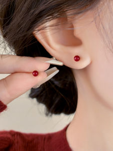 Pianist | Allergy Free Red Wine Pearl Silver Stud Earrings