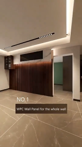 WJT Wood Wall Panels WPC Fluted Panels Fluted Wallpaper for background TV bedroom office Waterproof Wall Panel