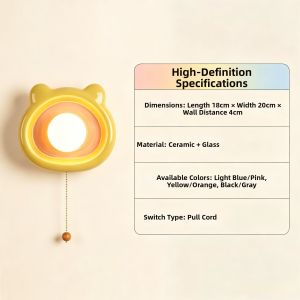 OUCHAO | Simplified Stylish Cute Bear Wall Light