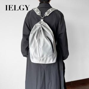 IELGY mens simple backpack bucket schoolbag