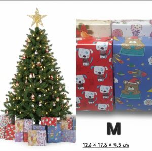 (กล่องเปล่า)กล่องของขวัญ พร้อมห่อกระดาษ มี 3ขนาด วางประดับตกแต่งต้นคริสมาสต์ งานปีใหม่ วันเกิด เปิดร้านใหม่ วันเด็ก