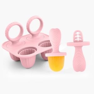 Silicone Ice Cream Stick Mold (with 4 Holes) Ice Cream Mold Ice Cream Container for Mini Foods DIY Silicone Mold