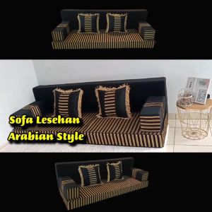 Sofa lesehan arab sofa arabian style atau sofa Turkey harga 1 set lengkap 2 seat termasuk 2 bantal dan 2 Takiyak panjang 2 meter sesuai foto