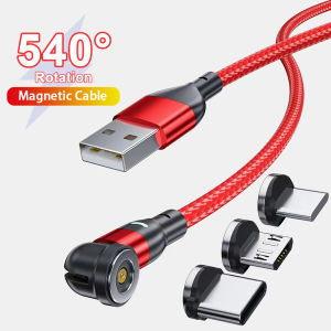 Zeallion Cáp 540 Độ Từ Tính Quay Cáp Type C Micro USB Cho IPhone14 13 Pro Max Samsung Xiaomi Điện Thoại Di Động USB Cuộn Dây
