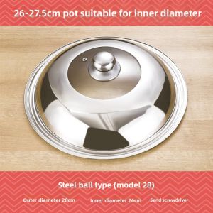 MENGCHUANG | Transparent Glass Frying Pan Lid