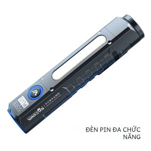 Warsun 2000 Lm Di Động Đèn Pin Chiến Thuật Cob Led Khẩn Cấp Đèn Pin Có Nam Châm Loại C Sạc Chống Nước Đèn Pin Nhỏ Màu Đen