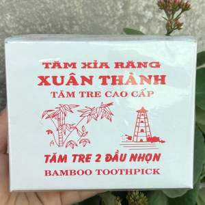 (Giá sỉ) Combo 5 Hộp Tăm Xỉa Răng 2 Đầu Nhọn Thân tre Cứng Cáp An Toàn